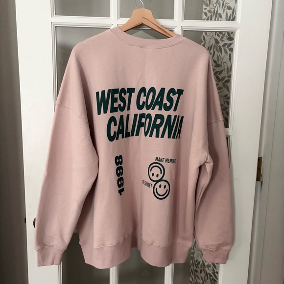 ☘️WILD FABLE West Coast Graphic Oversized Sweatshirt Sz L NWT - Picture 5 of 8